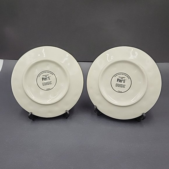 Pier 1 Imports Spring Baby Pair of Side Plates Hand Painted - Picture 4 of 5